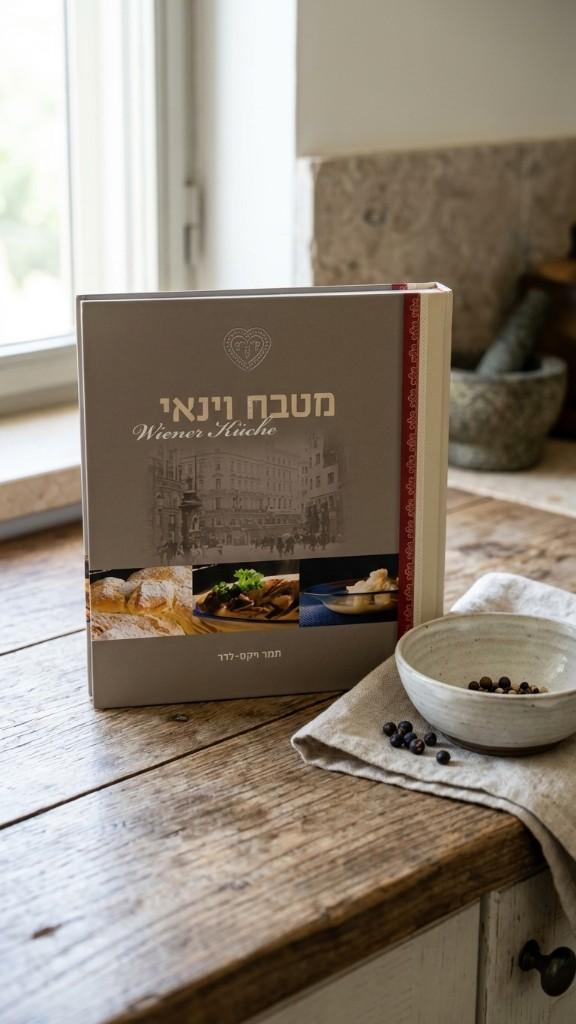 ספר מטבח וינאי על דלפק עץ